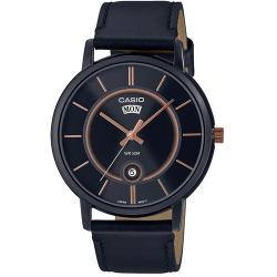 CASIO MTP-B120BL-1AVDF MEN’S MULTIFUNCTION BLACK LEATHER WATCH - Deluxe.com.ng