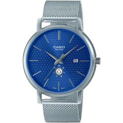 CASIO MTP-B125M-2AVDF MEN’S DAY INDICATOR BLUE DIAL MESH WATCH - Deluxe.com.ng