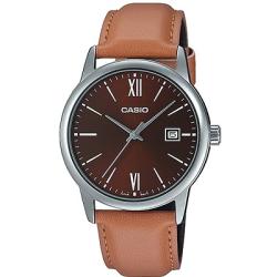 CASIO MTP-V002L-5B3UDF MEN’S BROWN LEATHER STRAP SMALL WATCH