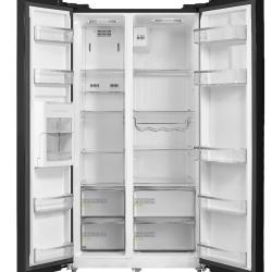 Midea 510L Side by Side Refrigerator Without Handle (Black Glass) | HC-689WEN  deluxe.com.ng