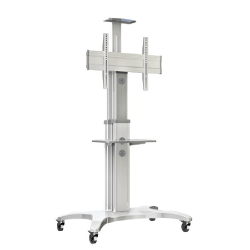Video Conferencing Equipment Floor Stand for 45″-70″ Screen With Camera Tray and Codec Shelf - deluxe.com.ng