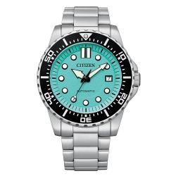 CITIZEN NJ0170-83X MEN’S URBAN AUTOMATIC AQUA BLUE DIAL STAINLESS STEEL SPORTS WATCH - deluxe.com.ng