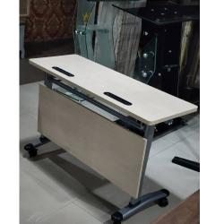 QUALITY DESIGNED LIGHT BROWN TOP & FRONT OFFICE TABLE  - AVAILABLE (AUFUR) - deluxe.com.ng