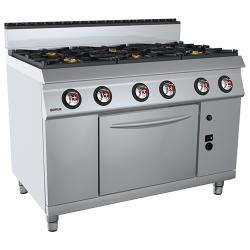 Offcar Gas Cooker | Industrial Cooker With 6 Burners + Oven - 70CBG16 - deluxe.com.ng