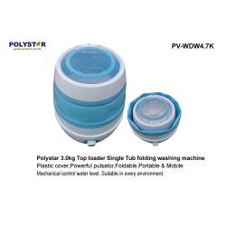 Polystar 3kg Foldable  Single Tub Washing Machine with Plastic Cover | PV- WDW4.7K - deluxe.coim.ng