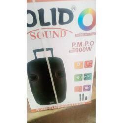 SOLID SOUND 15" RECHARGEABLE SPEAKER WITH BT, MIC & REMOTE SS1504 3000W - deuxe.com.ng