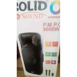 SOLID SOUND 15" RECHARGEABLE SPEAKER WITH BT, MIC & REMOTE SS1520EQ 9000W - deluxe.com.ng
