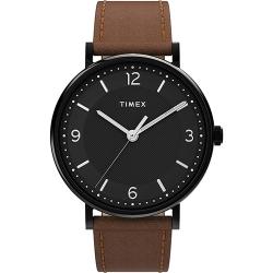 TIMEX TW2U67400 MEN’S SOUTHVIEW CLASSIC BLACK CASE BROWN LEATHER MEDIUM WATCH - Deluxe.com.ng