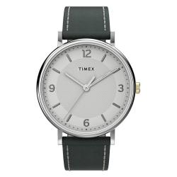 Timex Men’s Southview Silver-Tone Case Grey Leather Medium Watch | T2U675|