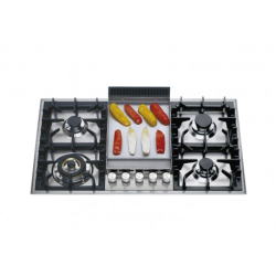 ILVE COOK TOP/HOB | 90cm Built-in Professional HP95FC Gas Cooktop With Stainless Steel Hob Cooker - deluxe.com.ng