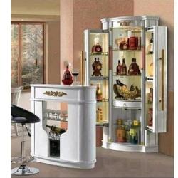 QUALITY DESIGNED WHITE WNE BAR & GLASS CABINET- AVAILABLE (MOBIN) - delixe.com.ng
