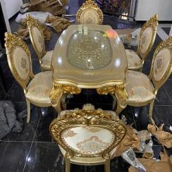 ROYAL GOLDEN DINING TABLE & 6 CHAIRS (OFU)