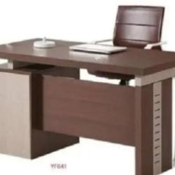 LIGHT BROWN OFFICE TABLE WITHOUT EXTENSION (FMAN)