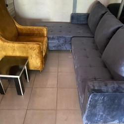 BLUE & ORANGE 7 SEATERS SOFA (MIFU)