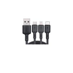 Oraimo OCD-X92 3 in 1 Fast Charging Cable Durable Micro USB/Type-C/Lightning Cable 5V2A 1meter