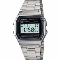 CASIO A158W-1 MEN’S CLASSIC DIGITAL STAINLESS STEEL BRACELET WATCH