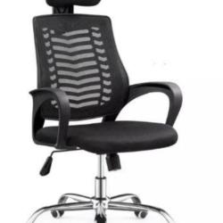 BLACK MESH OFFICE CHAIR WITH HEAD REST (FMAN)