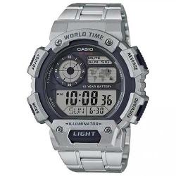 CASIO AE1400WHD-1AV MEN’S QUARTZ ILLUMINATOR WORLD TIME STAINLESS WATCH