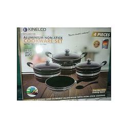 Kinelco 4 Pcs Aluminium Non Stick Cookware Set