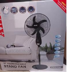 AKAI 18 INCHES RECHARGEABLE STANDING FAN- deluxe.com.ng