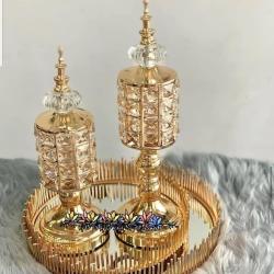 GOLDEN LAMPS DESIGN WITH GOLDEN TRAYS (1530)