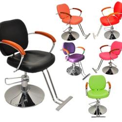 DIFFERENT COLOURS OF CHAIRS WITH ROUND SILVER BASE , LEG REST & HIGH ARMS (NEBI)