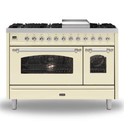 ILVE Gas Cooker |  P12FNE3/MGG 120cm cooker 90cm + 30cm ovens and 6 gas burner top & Fry Top - deluxe.com.ng