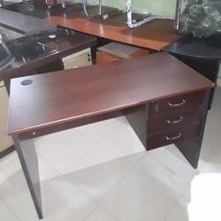 1.2 METER DARK BROWN OFFICE TABLE WITH 3 DRAWERS (DOFU)