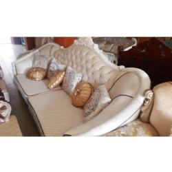 7 SEATERS SOFA CREAM & WHITE (GIDI)