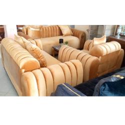 LIGHT ORANGE 7 SEATERS SOFA (FORIN)