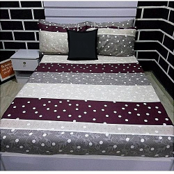 Deluxe Long Stripped Dotted Bedsheet