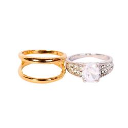 Detachable 3 In1 Wedding Ring Goldmix