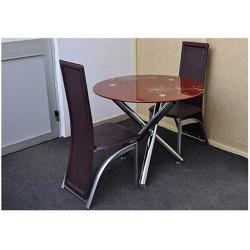 Dining Table with 2 Chairs (Brown)