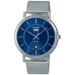 CASIO MTP-B120M-2AVDF MEN’S ANALOG BLUE DIAL MESH BRACELET WATCH  - Deluxe.com.ng