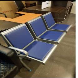 QUALITY BLUE & SILVER 3 IN 1 AIRPORT SEAT DESIGN OFFICE CHAIR - AVAILABLE (AUFUR) - deluxe.com.ng