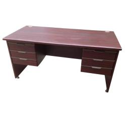 1.6meter Mahogany Table with Fixed Drawers