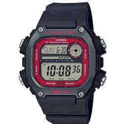 CASIO DW-291H-1BVDF MEN’S RED DIAL RESIN STRAP DIGITAL WATCH