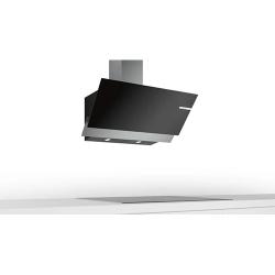 Bosch Serie | 4 wall-mounted cooker hood 90 cm clear glass black printed DWK96AJ60M