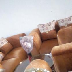 LIGHT ORANGE 7 SEATERS SOFA (FORIN)