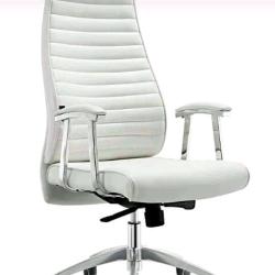 WHITE OFFICE CHAIR WITH ARMS (FMAN)