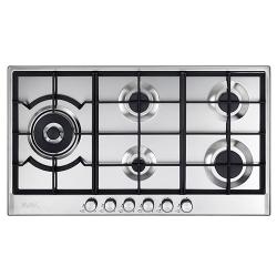 Elba Hob | ELIO95-565 In-Built-Gas Hob, 5 Gas Burners, Stainless Steel with Electronic Ignition - deluxe.com.ng