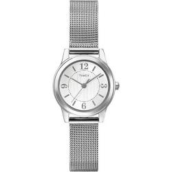 TIMEX T2P457 WOMEN'S CASEY DRESS SILVER MESH BRACELET SMALL WATCH