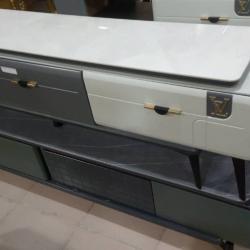 WHITE & GREY TV STAND WITH DRAWERS (1530)