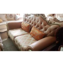 7 SEATERS SOFA LIGHT BROWN & ORANGE (GIDI)