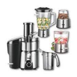 Polystar Juice Extractor/ Food 75MM Processor With Unbreakable Blender Jar/ Mill Jar/ Mincer Jar and Filter/ Stainless Colour -PV-J808H - deluxe.com.ng