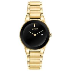 CITIZEN GA1052-55E WOMEN’S AXIOM BLACK DIAL YELLOW GOLD WATCH - deluxe.com.ng