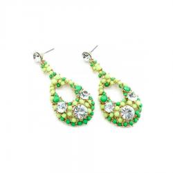 Green Bead & Crystal Earrings N3,500 