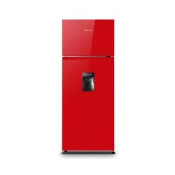 HISENSE REFRIGERATOR | 205DRB DOUBLE DOOR, 204 LITRE, LOW NOISE, ENVIRONMENT-FRIENDLY TECHNOLOGY,R600 GAS WITH WATER DISPENSER - RED COLOUR - deluxe.com.ng