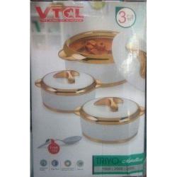 VTCL 3 Pcs Insulated Serving Dish (N) - deluxe.com.ng