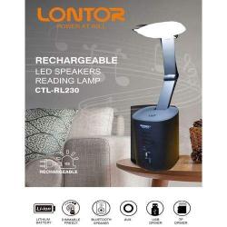 Lontor Wireless Bluetooth MP3 Speaker With Reading Lamp (N) - deluxe.com.ng